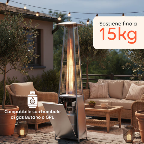 wintem stufa a gas da esterno a piramide con termostato regolabile 12kw ean 8052286432091