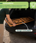 zendea set tavolo e 2 panche pieghevoli da giardino 120cm in legno con struttura in ferro e foro ombrellone 5cm portata tavolo 200kg ean 8050030810768