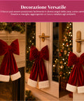 saint joy fiocco albero di natale in velluto rosso con doppia coda 2 misure ean 8050043128515