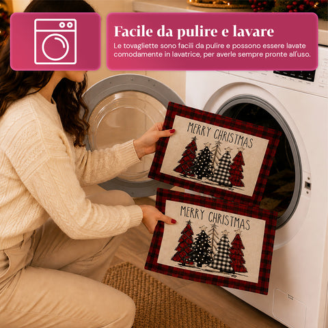saint joy tovagliette natalizie set 4 pezzi 30x45 cm 2 fantasie ean 8050043128089