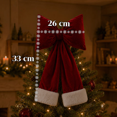 saint joy fiocco albero di natale in velluto rosso con doppia coda 2 misure ean 8050043128515