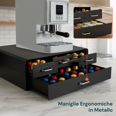 avilia home organizer per cialde e capsule caffe 4 cassetti design salvaspazio ean 8052879010583