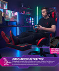 nexor sedia gaming reclinabile con poggiapiedi estraibile cuscino lombare e poggiatesta ean 8052879011771