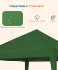 zendea gazebo 3x3mt per esterni con copertura impermeabile e telaio in acciaio ean 8015361713188