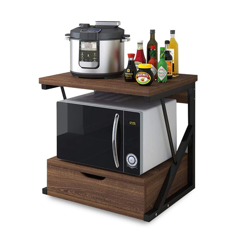 avilia home supporto microonde da cucina in legno con cassetto e ripiano superiore ean 8052879010781