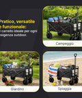 daimann carrello pieghevole da esterno taglia l 90kg taglia xl 120kg con ruote ean 8056590070642
