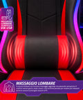 nexor sedia gaming ergonomica con luci rgb e cuscino lombare massaggiante poltrona ufficio reclinabile con telecomando ean 8056819078855