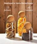 avilia barattoli in vetro con tappo in sughero da 1000 800 e 500 ml resistenti ean 8056819053555
