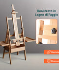 avilia cavalletto da pittore in faggio 122x44x40 cm con altezza regolabile ean 8052879010071