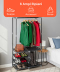 avilia home appendiabiti con 6 ripiani e asta porta grucce struttura solida ean 8056819052916