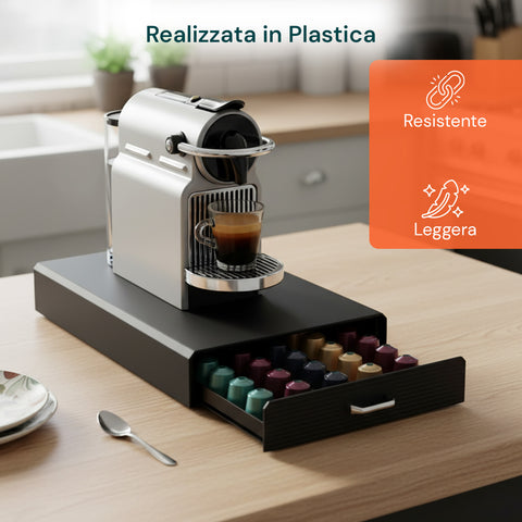 avilia home organizer capsule caffe 1 cassetto nero elegante capienza 50 capsule ean 8052879011023