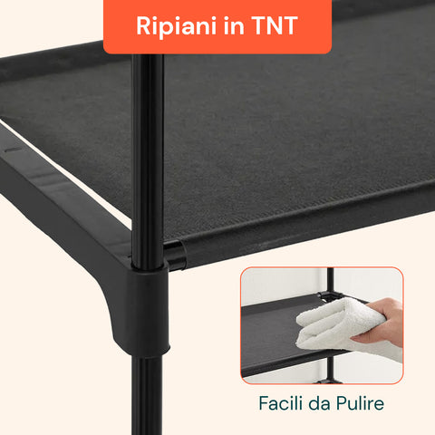 avilia home scaffale modulare con 14 ripiani struttura solida in metallo e tnt salvaspazio ean 8056819052893