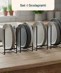 avilia home scolapiatti verticali salvaspazio set 4 pezzi in metallo 2 misure salvaspazio ean 8052879010972