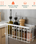 avilia home set 2 cestini magnetici multiuso in acciaio organizer portaoggetti salvaspazio a griglia installazione senza fori portata max 5 kg ean 8052879011979