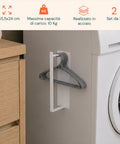 avilia home set 2 organizer magnetici per grucce bianchi in acciaio supporto salvaspazio verticale per armadio e cabina portata 10 kg ean 8052879011962