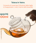 avilia servizio da te in vetro borosilicato con infusore e candela riscaldant ean 8052879010293