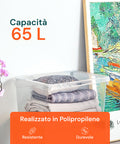 garden friend scatola salvaspazio 65l con coperchio ruote e chiusura ermetica ean 8023755054168