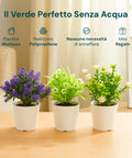 garden friend set 3 piante finte da interno con vasi moderni per casa o ufficio ean 8023755068431