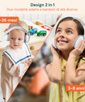 keiki cuffie antirumore per neonati 0 36 mesi e bambini 3 8 anni kit completo 2 in 1 ean 8056590110058