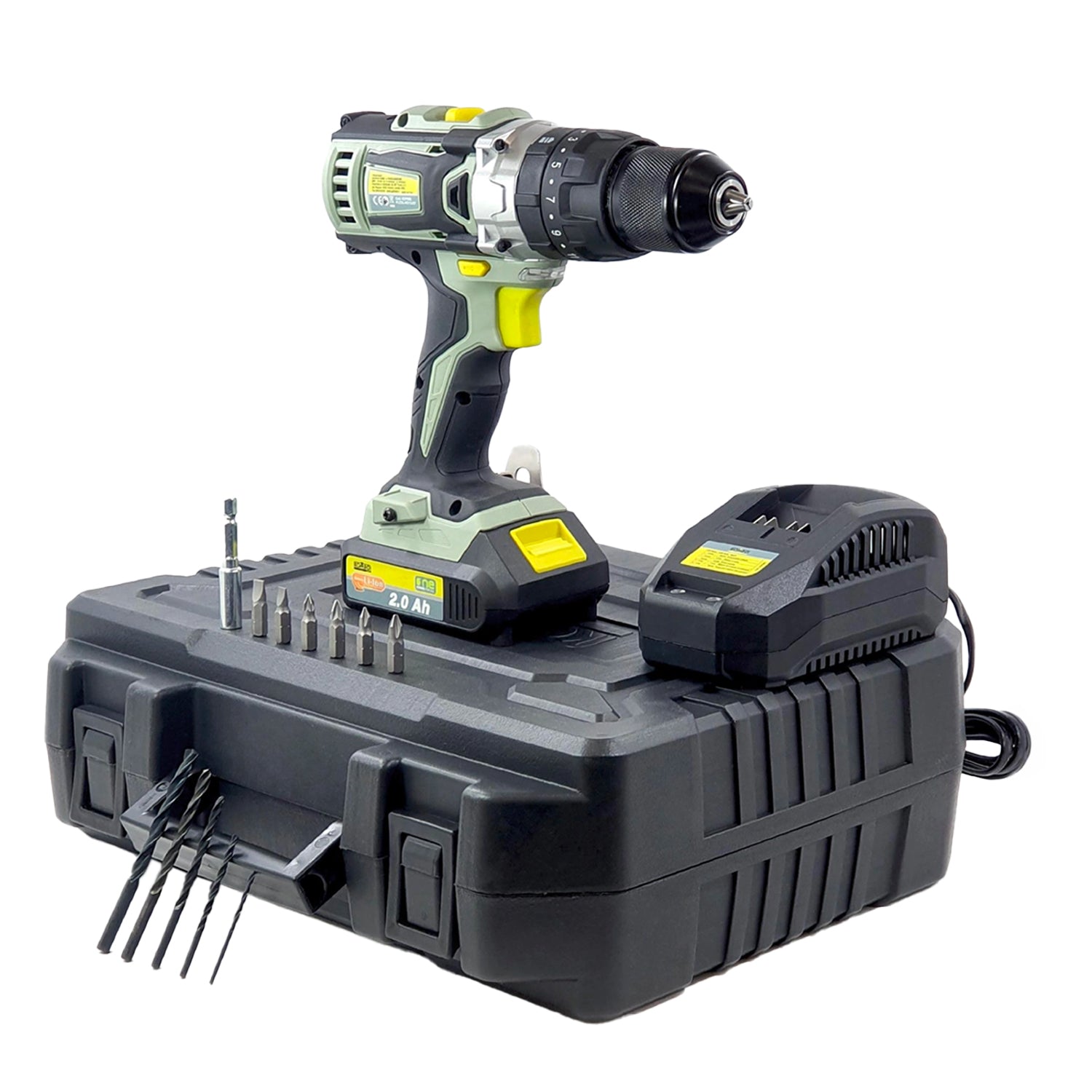 Trapano Avvitatore A Percussione Con Batteria 2ah E Valigetta Con 13 A