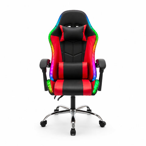 nexor sedia gaming ergonomica con luci rgb e cuscino lombare massaggiante poltrona ufficio reclinabile con telecomando ean 8056819078855