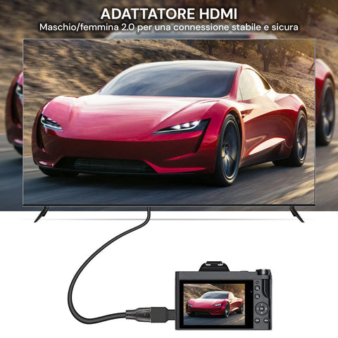 omega adattatore micro hdmi con connettori oro maschiofemmina 2 0 nero ean 8050612772255