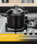 pensofal casseruola alta antiaderente per induzione 3l biostone con doppio fondo inox ean 8020173085804