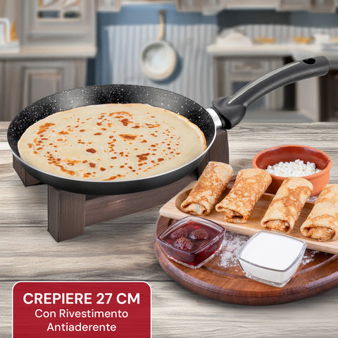 pensofal crepiera 27cm antiaderente effetto pietra per induzione e tutti i fuochi ean 8020173085231