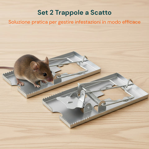 pestshield set 2 trappole per topi in metallo ean 5050375050389