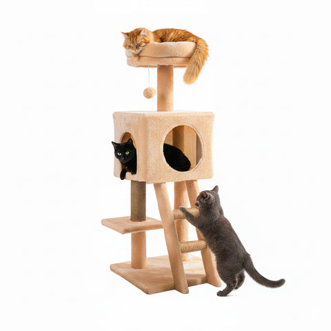 puppy lovers tiragraffi per gatti 92 cm con cuccia scala e giochi ean 8054806950597