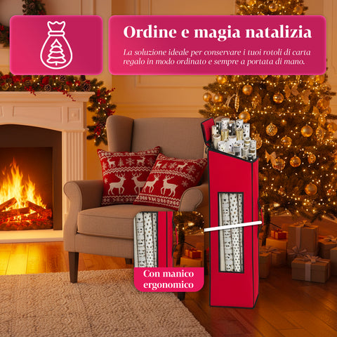 saint joy borsa porta carta regalo con zip e finestra trasparente in tessuto oxford ean 8050043127532