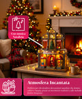 saint joy casa di babbo natale animata luci led musica e movimento ean 8050043127365