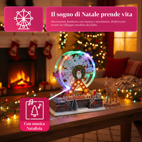 saint joy ruota panoramica natalizia joywheel con luci led movimento e musica ean 8050043127433