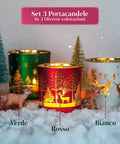 saint joy set di 3 portacandele decorativi in edizione limitata natalizia in vetro ean 8050043127624