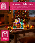 saint joy villaggio di natale animato northlight con luci led musica e albero rotante ean 8050043127457