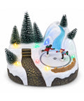 saint joy villaggio di natale luminoso con elemento rotante luci led e musica 3 varianti albero babbo natale bambini 17x14x15 cm ean 8056819080339
