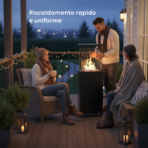 wintem caminetto a gas da esterno con roccia lavica e ruote 12kw ean 8052286432114