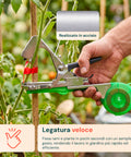 zendea kit legatrice per piante professionale con 40 nastri bicolore e 10 000 graffette macchina legatrice in acciaio 31 cm impugnatura ergonomica e apertura regolabile ean 8050030810553