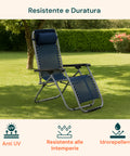 zendea sdraio da esterno richiudibile idrorepellente con struttura in acciaio ean 8015361455903