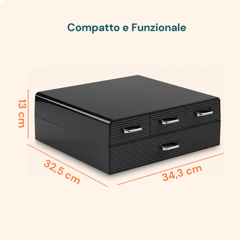 avilia home organizer per cialde e capsule caffe 4 cassetti design salvaspazio ean 8052879010583