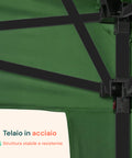 zendea gazebo 3x3mt per esterni con copertura impermeabile e telaio in acciaio ean 8015361713188