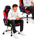 nexor sedia gaming ergonomica con luci rgb e cuscino lombare massaggiante poltrona ufficio reclinabile con telecomando ean 8056819078855