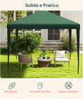 zendea gazebo 3x3mt per esterni con copertura impermeabile e telaio in acciaio ean 8015361713188