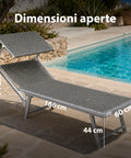 zendea lettino prendisole pieghevole in alluminio e textilene con tettuccio parasole 360 schienale reclinabile e portata 150kg ean 8056819032680