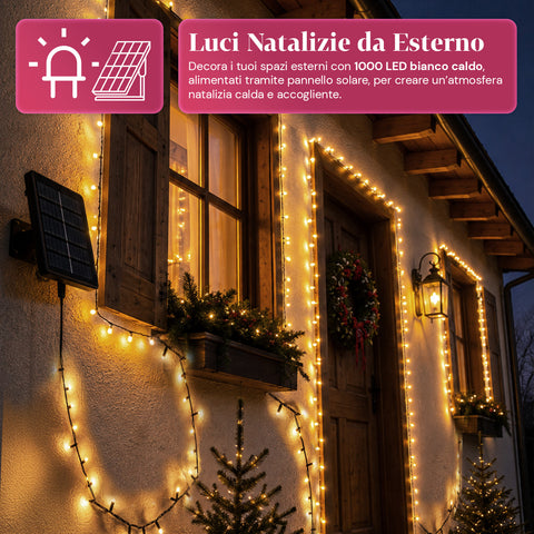 saint joy luci natalizie da esterno solari con telecomando 4 lunghezze ean 8050043128454