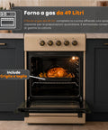 wintem cucina a gas 50x50 cm con forno a gas 49 litri 4 fuochi di diversa potenza valvole di sicurezza e coperchio ean 8056819078930