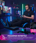 nexor sedia gaming reclinabile con poggiapiedi estraibile cuscino lombare e poggiatesta ean 8052879011771