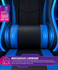 nexor sedia gaming ergonomica con luci rgb e cuscino lombare massaggiante poltrona ufficio reclinabile con telecomando ean 8056819078855