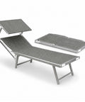 zendea lettino prendisole pieghevole in alluminio e textilene con tettuccio parasole 360 schienale reclinabile e portata 150kg ean 8056819032680