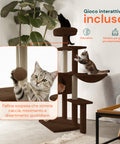 puppy lovers tiragraffi per gatti 120 cm con cuccia e amaca multilivello varie colorazioni ean 8054806950542